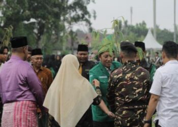 Gelar Apel Ketahanan Pangan, PW GP Ansor Riau Bagikan 5000 Bibit Tanaman